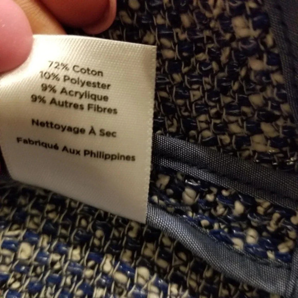 Talbots Open Cardigan Sweater Women's Size 1XP Blue Cotton Long Sleeves Pockets - Picture 6 of 11